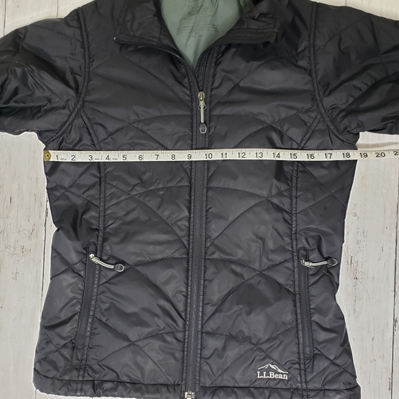 LL BEAN Jacket Size XS Black Lightweight PermaLoft Quilted Packable - Picture 13 of 15